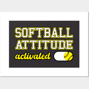 Softball Attitude Activated Posters and Art